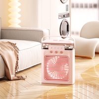 Mini ventilateur portable à trois vitesses, refroidisseur d'air personnel, humidificateur, alimenté par USB/batterie, ventilateur de table de bureau