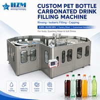 Máquina de Llenado de Bebidas Carbonatadas 2000BPH con Control PLC, Llenado Isóbarico Monobloque para Botellas PET de SUS304, Certificación CE ISO