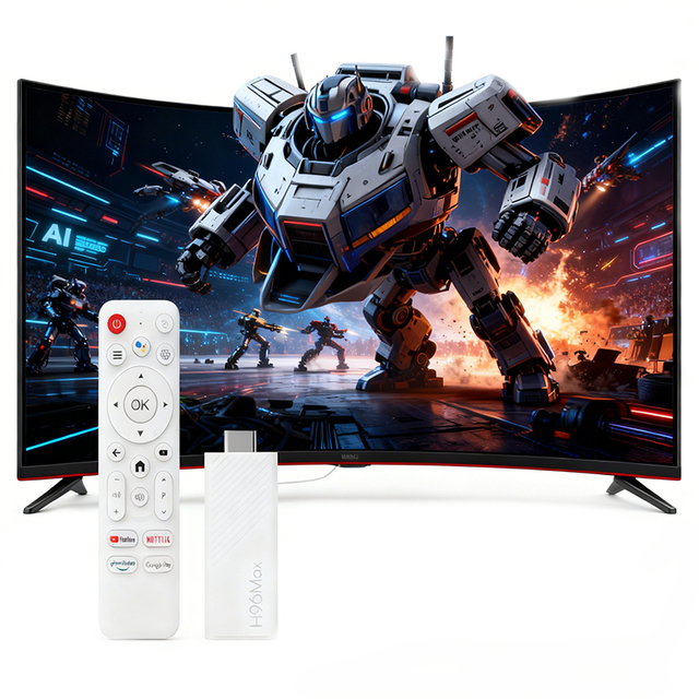 H96 Max H313 TV Stick Smart Fire TV Stick Allwinner H313 4K TVBOX Android14.0 16GB 2.4G/5G WiFi 6 TV Dongle H96max TV Stick