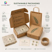 Embalaje Sostenible, Juego de Cajas de Cartón Kraft para Envíos, Caja de Envío Ecológica, Suministros para Pequeñas Empresas, Logotipo Personalizado