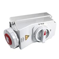Prise murale industrielle sécurisée 5110, 400V 63A 3P+E IP67, 4 prises, étanche à l'eau et à la poussière, 50/60Hz
