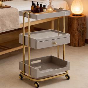 Carrello Speciale, Carrello Portaoggetti Mobile con Cassetti per Salone di Bellezza, Armadietto Portautensili per Tatuaggi e Unghie, Mobiletto per Soggiorno - Product Image 1