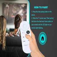 Télécommande universelle en plastique G9N9N compatible avec Google TV pour Chromecast 4K, code fixe, remplacement