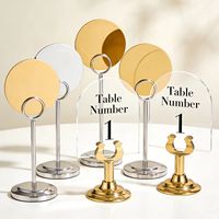 Numéros de table personnalisés haut de gamme en acier inoxydable et laiton pour restaurants, stands de réception, cartes de placement et marquages de table