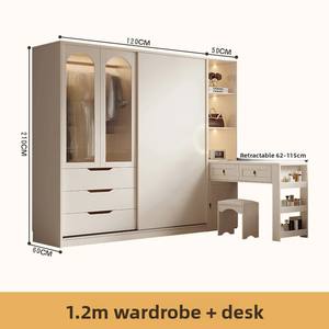 ตู้เสื้อผ้าแบบตั้งโต๊ะปรับแต่งได้พร้อมโต๊ะเครื่องแป้งในตัวช่<span class=keywords><strong>ว</strong></span>ยประหยัดพื้นที่ได้<span class=keywords><strong>ห้อง</strong></span>นั่งเล่น<span class=keywords><strong>ว</strong></span>ิลล่าปรับแต่งได้ - Product Image 3