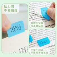 Bloc-notes autocollant nacré coloré en PET, étiquettes de classification inscriptibles pour messages quotidiens, indispensable