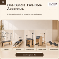 Ensemble d'équipements de studio de Pilates KANDO TECHNOLOGY, cinq options d'appareils, matériau en alliage d'aluminium, multifonctionnel pour studio de fitness