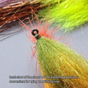 Grande mouchette streamer 6,9 pouces 4/0, coulante, imitation poisson-appât, nouée à la main, pour la pêche à la mouche au brochet, au musky, au bar et au cabillaud - Product Image 4
