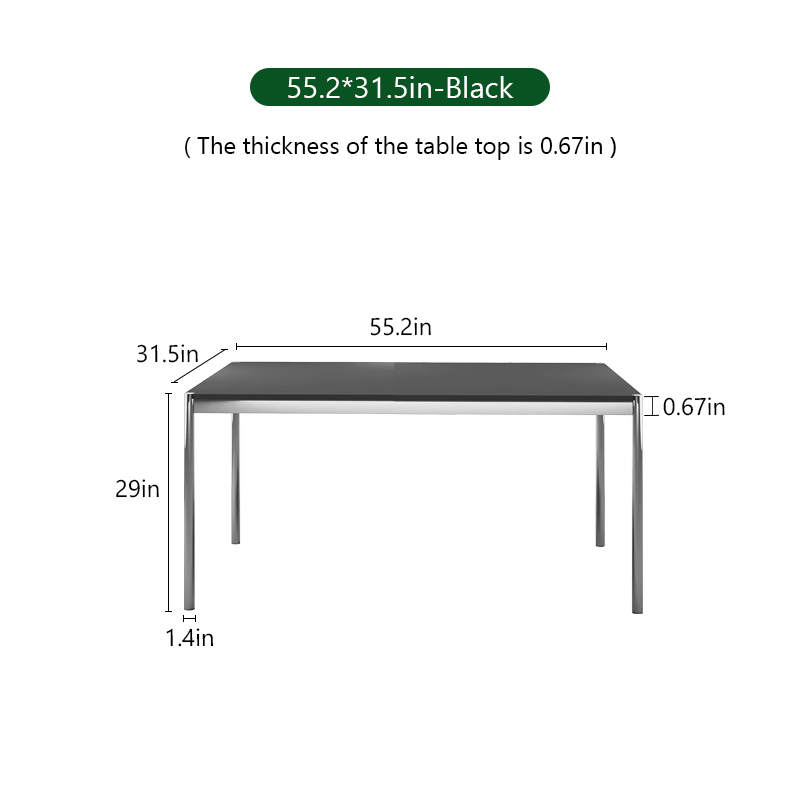 55.2 * 31.5in-noir