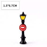 Artisanat 3D Miniature Artificielle Style Résine Cabochon Décoration de La Maison Signal De Trafic Thème Street View pour Cadeaux