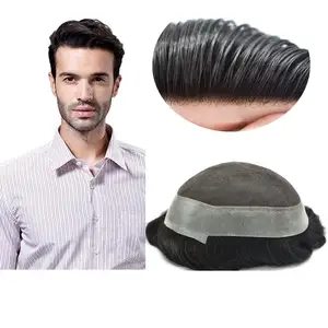 Free Shipping Australia stock french lace pu factory100% human hair replacement systems toupee hair for men