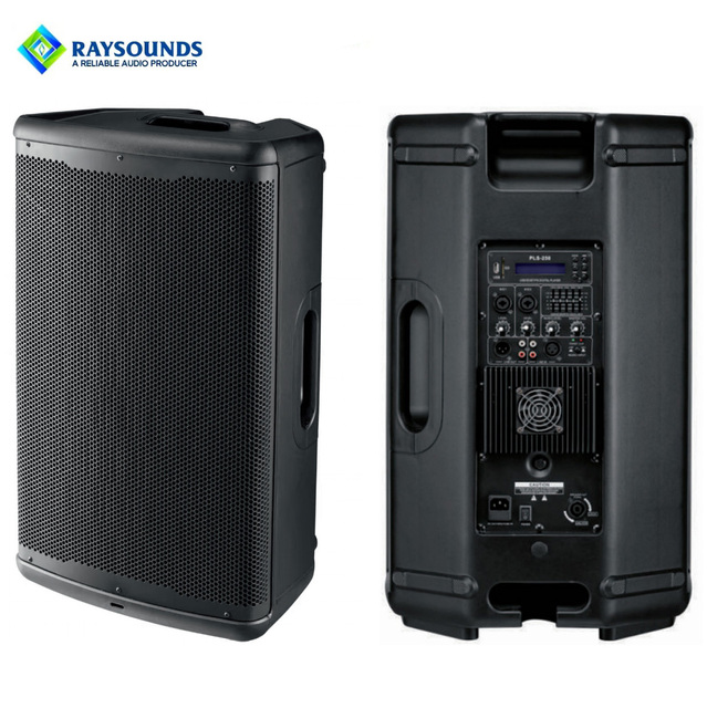 Professional 15 Inch Active PA Speaker 500W Powered Loudspeaker Stereo Sound System Factory Wholesale PRO-15AT-B