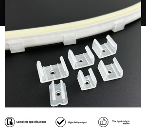 Easy Install Clear <b>PVC</b> LED Neon Flex Clips Universal Mounting Brackets for 2835 5050 SMD LED <b>Strip</b> Light Cable Holder Wholesale - Product Image 3