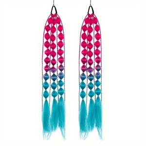 Extensiones de Cabello Sintético de Fibra de Alta Temperatura de 22 Pulgadas, Trenza de Burbujas Colorida, para Niños, Fáciles de Aplicar, Venta al Por Mayor - Product Image 2