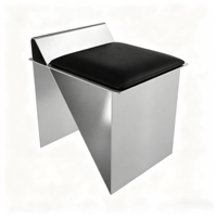 Nouvelle Arrivée 2026 : Ensemble Table d'Appoint Conique, Banc et Tabouret en Acier Inoxydable Style Industriel