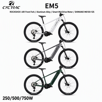 Vélo de montagne électrique léger EM5 Ebike avec assistance électrique, moteur Bafang M430 à entraînement central, cadre en alliage d'aluminium, 45 km/h, batterie au lithium E-MTB
