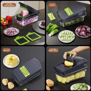 Hot Sale Manual Multifunctional Plastic <b>Vegetable</b> Cutter Food Dicer Onion <b>Chopper</b> Mandoline Fruits Slicer Grater Stainless Steel - Product Image 4