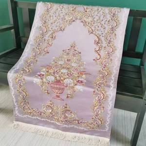 Alfombra de oración musulmana lavable de seda con diseño floral de alta calidad, adecuada para el hogar, viajes, picnics y camping. - Product Image 6