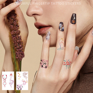 Nuovo adesivo da ragazza monouso impermeabile e antisudore con punta delle dita colorato Design temporaneo per dita in Stock - Product Image 1