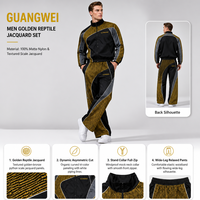 Fabricant de survêtements personnalisés OEM avec logo imprimé en blocs de couleurs camouflage, ensemble veste et pantalon streetwear oversize pour hommes avec passepoil contrastant
