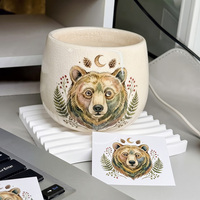 Décalcomanie céramique personnalisée pour glissière à l'eau, transfert haute température cuite au four pour tasses, assiettes, bols, vases, carreaux, décoration étanche