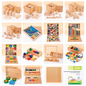 Juguetes Educativos Montessori para Niños de Jardín de Infancia, Bloques de Construcción de Haya, Juego de 15 Piezas <span class=keywords><strong>Froebel</strong></span> para el Aprendizaje Temprano - Product Image 2