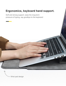 New Design Slim Magnet Closure <strong>Waterproof</strong> PU Leather Simple Stand Laptop/Computer PC Sleeve Bag Pouch 13.3 14.1 15.4 New <strong>Mac</strong> 16 - Product Image 3