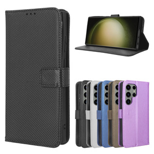 Chất Lượng Tốt Thiết Kế Sang Trọng Mô Hình Kim Cương Đối Với Samsung S23 S24 Siêu Điện Thoại Trường Hợp Phụ Kiện Với Dây Buộc PU Trường Hợp Đối Với Google - Product Image 2