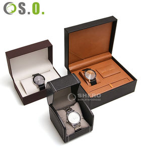 Boîte à montres de luxe en cuir de qualité supérieure, rectangulaire, avec serrure, intérieur en daim, vente en gros, OEM, ODM, haute qualité - Product Image 6