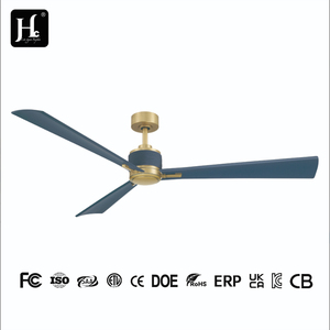 Ventilateur de plafond pliable à moteur DC avec lumière, 3 pales, télécommande, design discret, 6 vitesses, intensité réglable, ultra-silencieux (29 dB), ventilateur moderne pour salon - Product Image 1