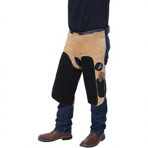 <b>Riding</b> Protection Mid Genuine Leather Full <b>Chaps</b> Adjustable Knee Guard Apron Utility Paddock Gear for Equestrian Training Farm - Product Image 2