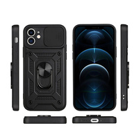 Protection d'objectif de caméra étui de téléphone portable hybride pour iPhone 15 14 Pro 13 12 11 XS Max XR X 8 7 6 Plus porte-anneau couverture arrière