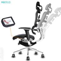 Chaise de bureau ergonomique exécutive moderne en tissu, robuste, la plus vendue, inclinable à 90°-145°, réglage de la hauteur de 7 cm, pour le Canada