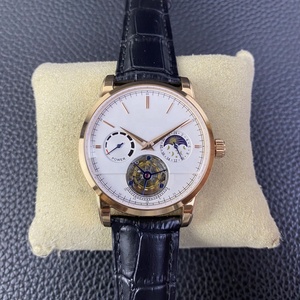 Reloj Mecánico Automático <span class=keywords><strong>de</strong></span> Lujo para <span class=keywords><strong>Hombre</strong></span>, con Calendario Perpetuo, Fase Lunar, Tourbillon, <span class=keywords><strong>Oro</strong></span> Rosa, 42 mm, Espejo <span class=keywords><strong>de</strong></span> Zafiro, Estilo Ejecutivo - Product Image 1