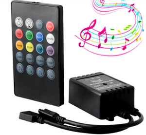 Controller LED RGB 12V Con Telecomando IR E Sensore Musicale - 20/24/44 Tasti