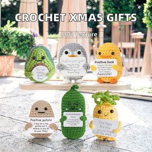 Muñeca de Ganchillo Positiva, Regalo de Apoyo Emocional, Muñecas Tejidas de Frutas y Verduras con Tarjeta Positiva - Product Image 3