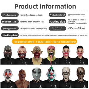 Personalizzabile Grimace <span class=keywords><strong>Horror</strong></span> serie due maschere in lattice Zombie in maschera per la festa di Halloween Spot Spoof oggetti di scena personalizzati - Product Image 3
