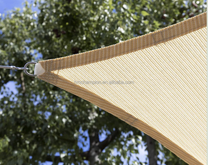 10 x13ft Beige rettangolo parasole vela baldacchino tessuto a rete blocco UV - Product Image 2