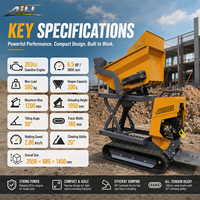 Hochwertiger 550kg Mini-Raupenkipper mit Gummiketten, Hydraulischer Kippmechanismus, CE-Zertifiziert für Landwirtschaft, Bau und Landschaftsbau