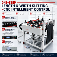 Machine de découpe automatique à empilage, découpe et feutrage de bandes de 810 mm de large en une seule étape avec rouleaux en caoutchouc à ressort et unité PLC