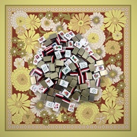 Tuiles de Mahjong de Noël en mélamine imperméables avec bords scellés pour le plaisir en extérieur et les divertissements de jardin