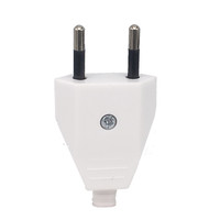 UE Europe DIY Adaptateur de voyage 2 broches mâle Plug Rewireable Plug