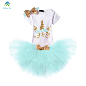 Niño niños bebé niña 1 año cumpleaños ropa unicornio vestidos <span class=keywords><strong>para</strong></span> fiesta <span class=keywords><strong>de</strong></span> cumpleaños <span class=keywords><strong>de</strong></span> las niñas - Product Image 2
