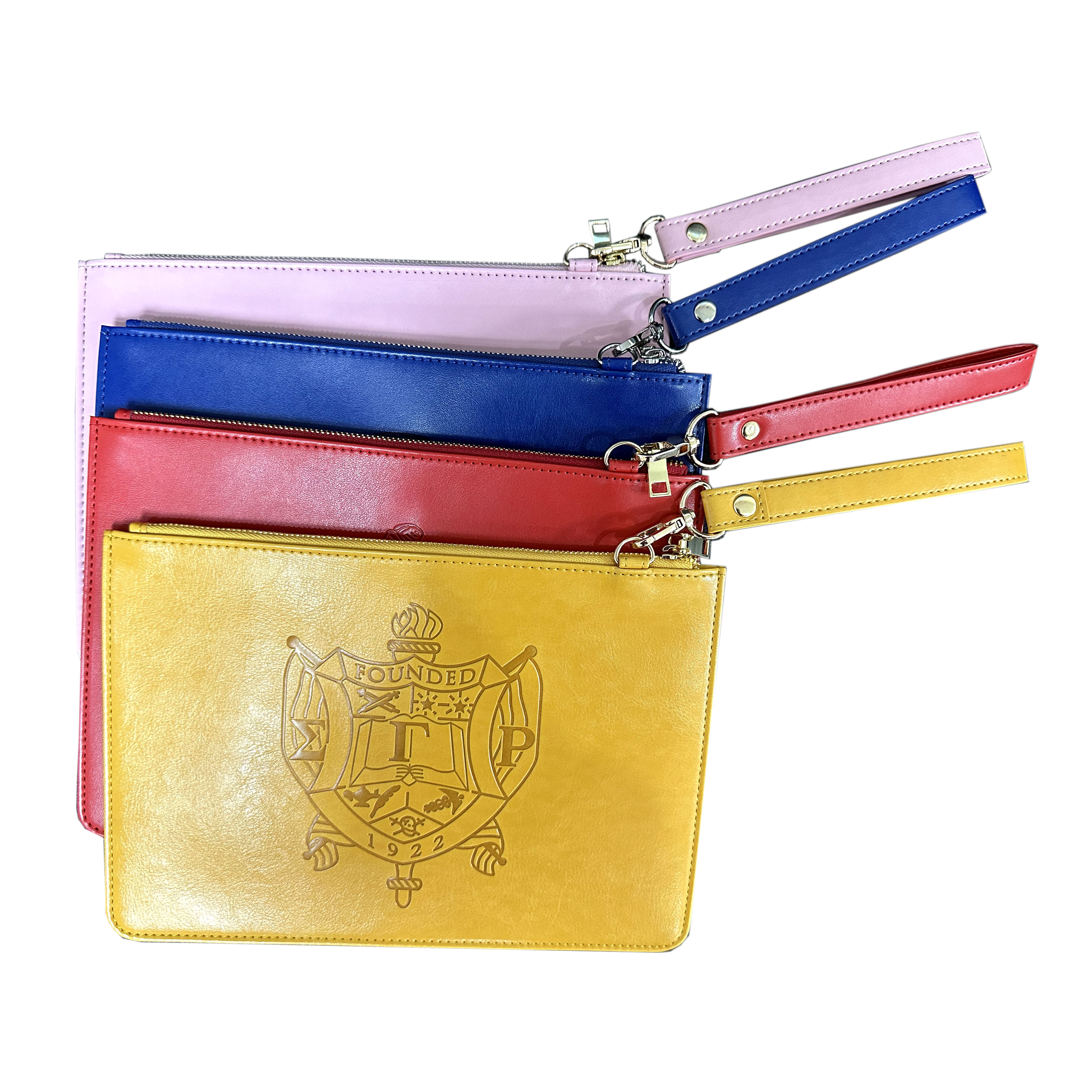 PU cuir Sigma gamma rho sac à main avec sangle de taille haute qualité pochette portefeuille sac à main pochette à fermeture éclair sac à main