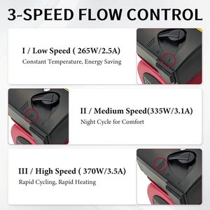 Bomba de Circulación QuenPenge de 0.5 HP, 115V, Conexión de Brida de 1 Pulgada, Tres Velocidades, para Agua Caliente - Product Image 3