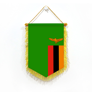 Wholesale Mini Pennant Car Flags 20x30cm Zambia Wall Decor <b>Small</b> Ornaments Hanging Digital Printing - Product Image 1