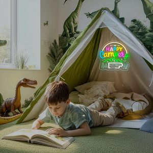 Happy Campers Letreros Neon LED indoor hanging ambient light shop <b>sign</b> wall decoration light entrance indicator light 5V 12V - Product Image 5
