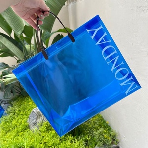 Tas Tote tahan air pantai laut musim panas pakaian renang kemasan tas Pvc transparan bening dengan pegangan Logo kustom - Product Image 4