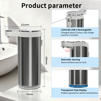 ST01 350ml Distributeur de désinfectant pour les mains à capteur infrarouge commercial Distributeur de savon automatique en acier à mousse liquide à montage mural