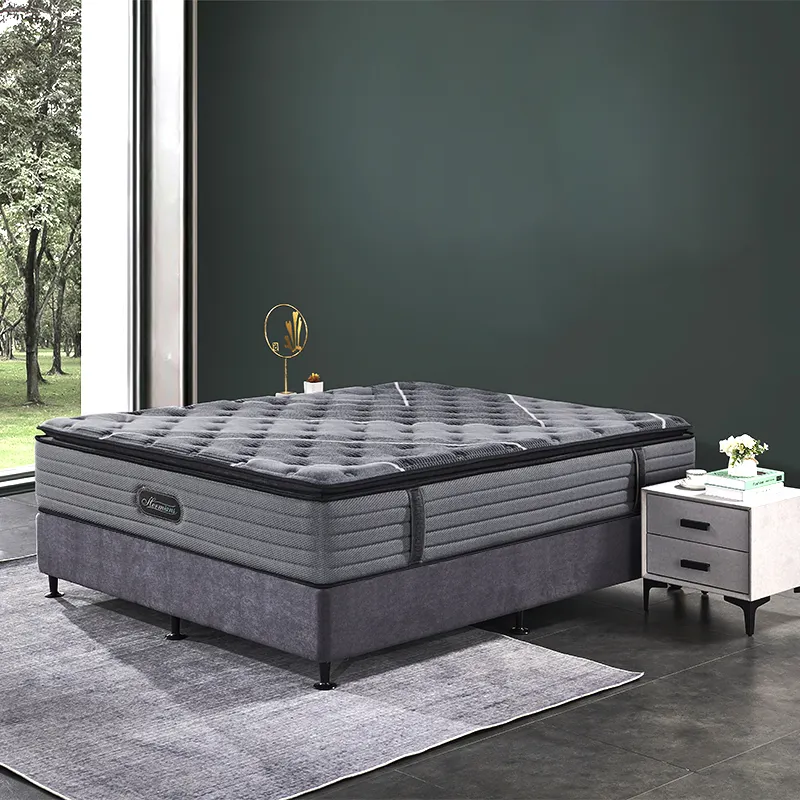 Matelas de lit à ressorts ensaché king size 3 zones de haute qualité enroulé dans un prix de boîte